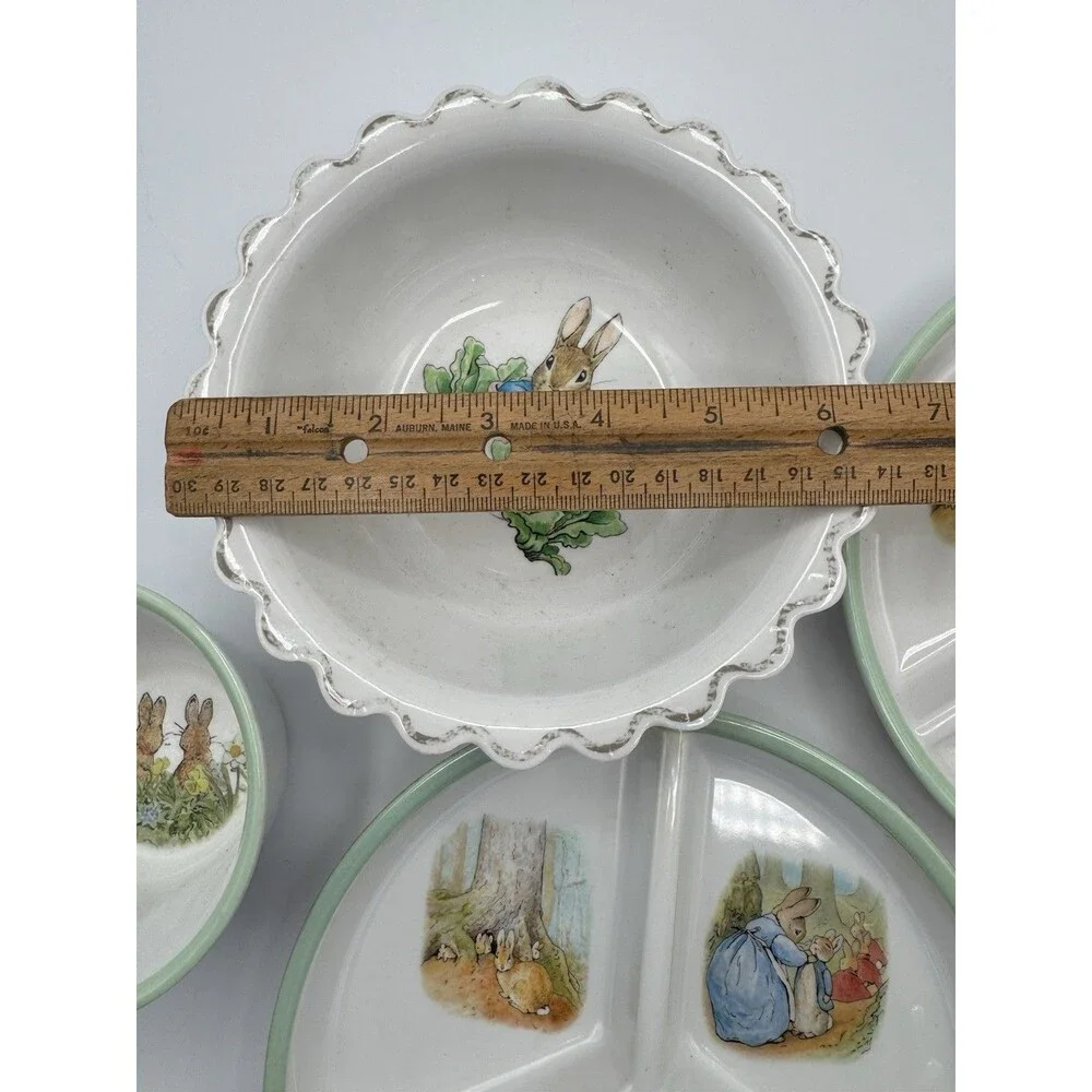 Pottery Barn Kids Beatrix Potter Peter Rabbit Plates Bowls Placemat Lot